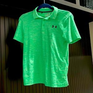 Youth medium Green Under Armour Golf Shirt
